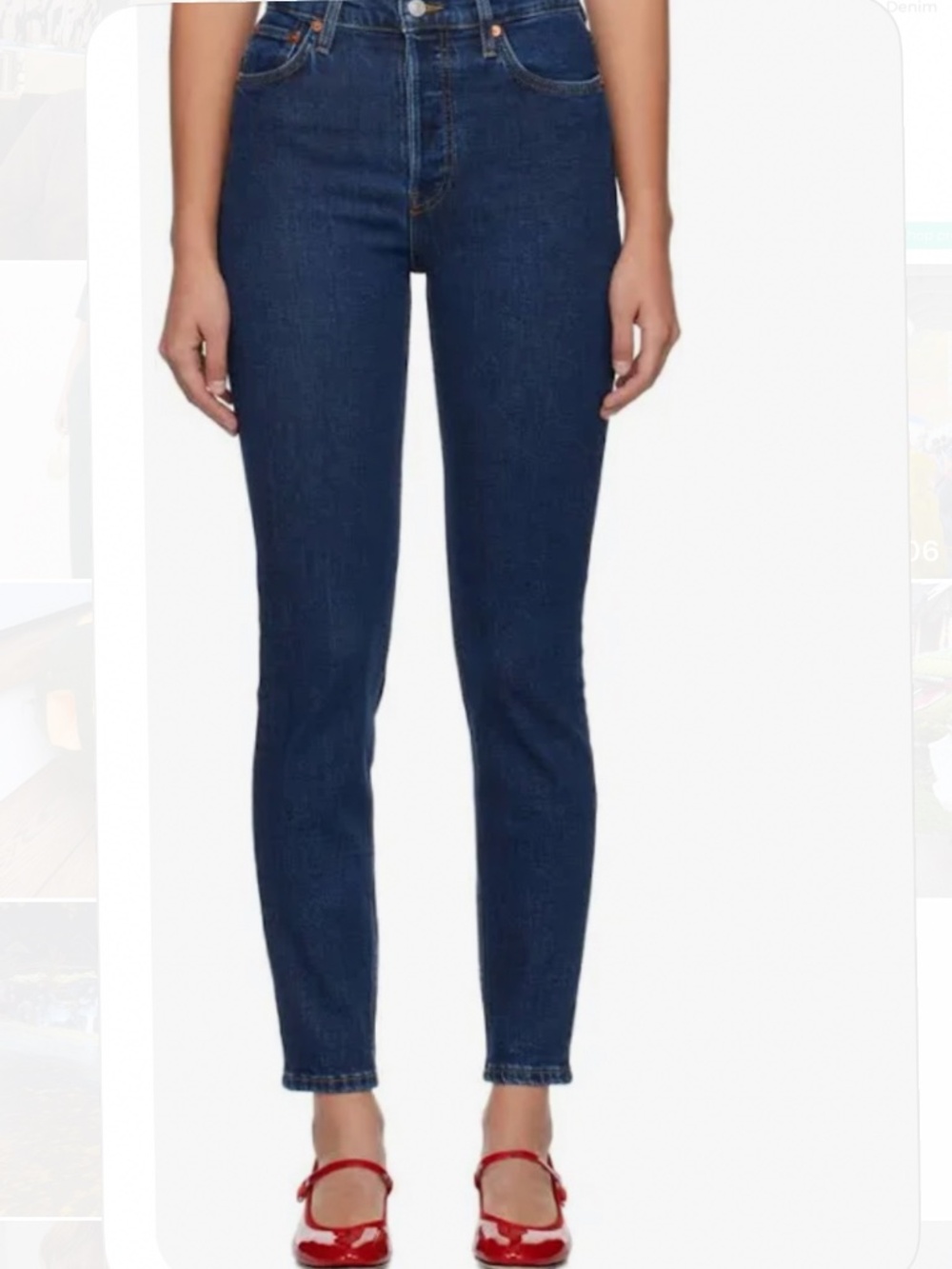 Re/Done Jeans dark rinse high rise skinny size 25